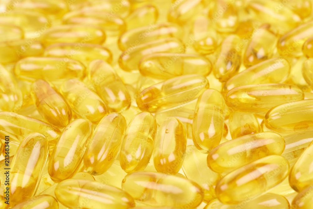 Surface covered with softgel pills Surface covered with softgel pills
