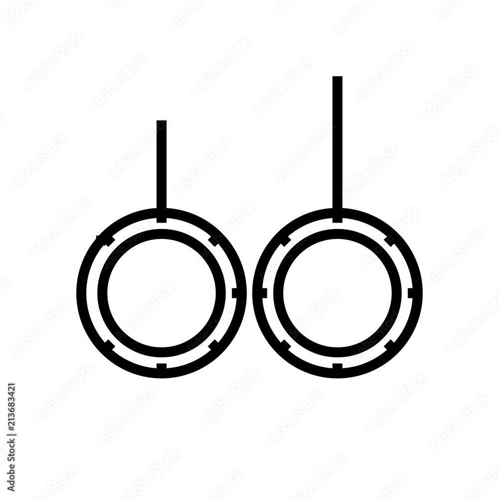 Rings icon vector sign and symbol isolated on white background, Rings logo concept Rings icon vector sign and symbol isolated on white background, Rings logo concept