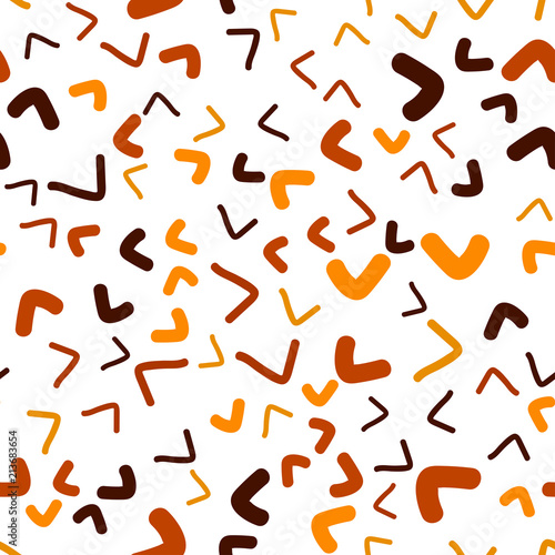 Light Orange vector seamless template with bent lines.