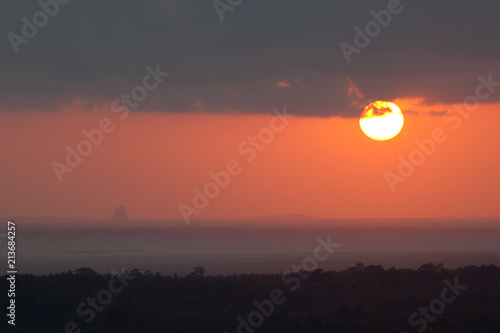 Small island in the distance at sunset, Ko Samui, Thailand