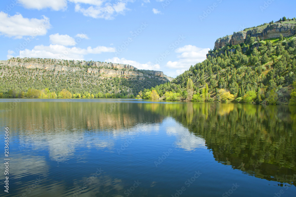 Reservoir in the Duratón meanders, Scenic Lake Reservoir in the Duratón meanders, Scenic Lake