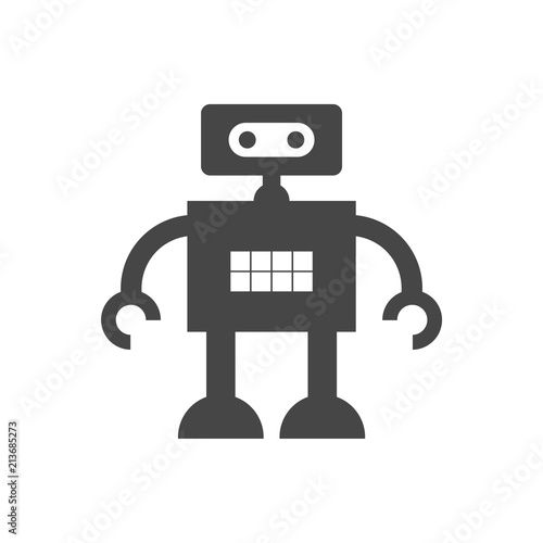 Robot flat simple icon