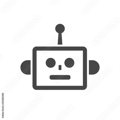 Robot flat simple icon
