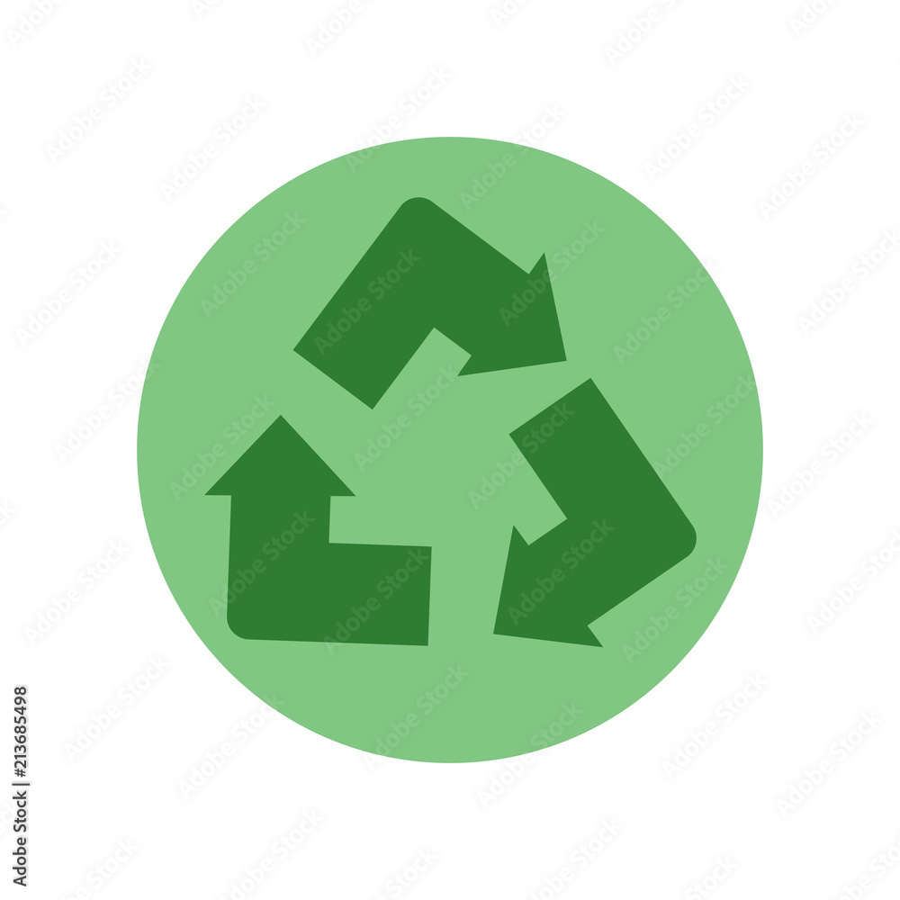 Recycle sign icon vector sign and symbol isolated on white background, Recycle sign logo concept Recycle sign icon vector sign and symbol isolated on white background, Recycle sign logo concept