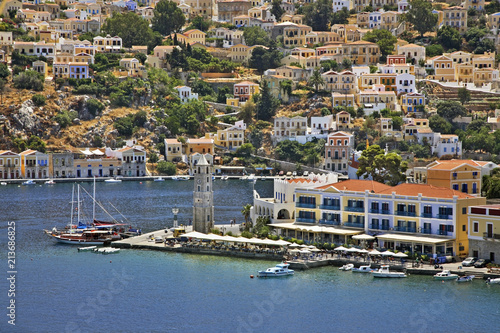 Gialos bay in Ano Symi. Greece photo