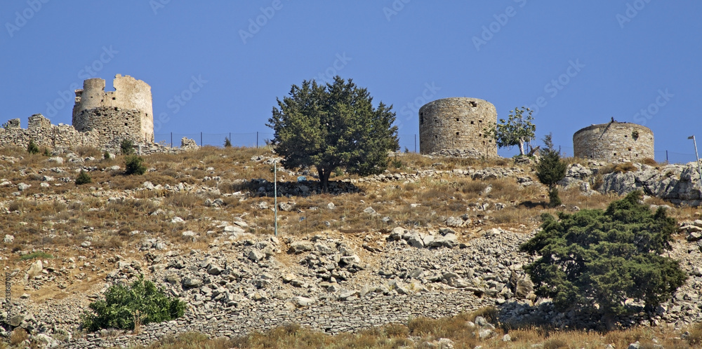 Pontikokastro - mouse castle in Ano Symi. Greece