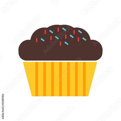 Muffin icon vector sign and symbol isolated on white background, Muffin logo concept