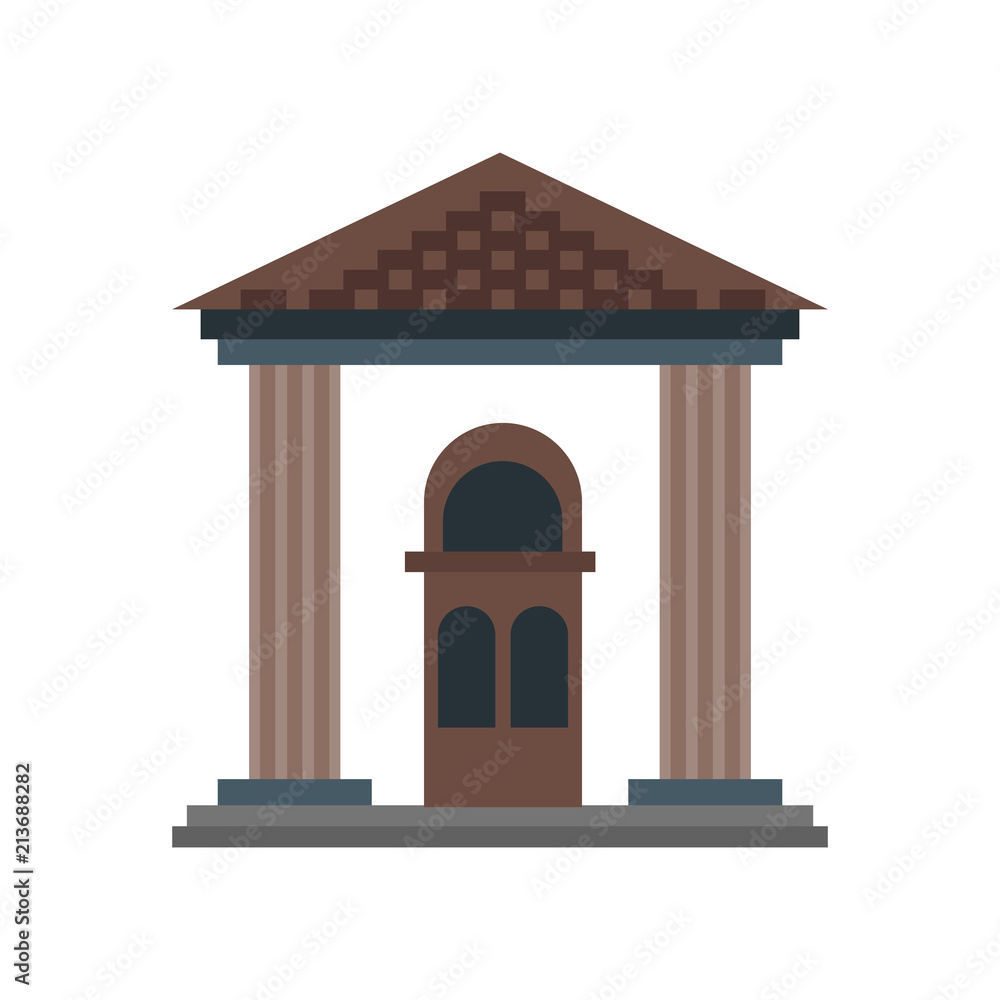 Fototapeta premium Museum icon vector sign and symbol isolated on white background, Museum logo concept