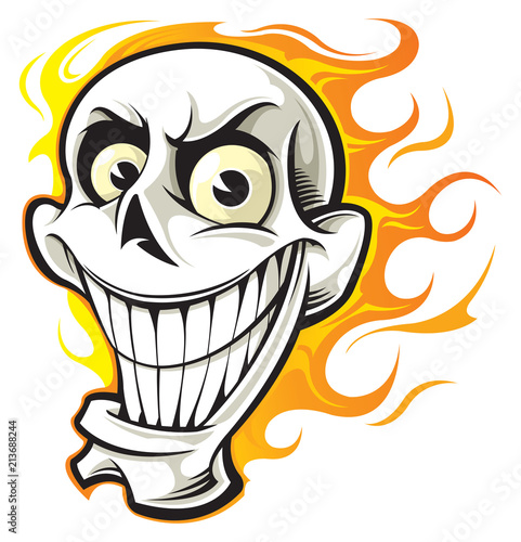 Flame skull