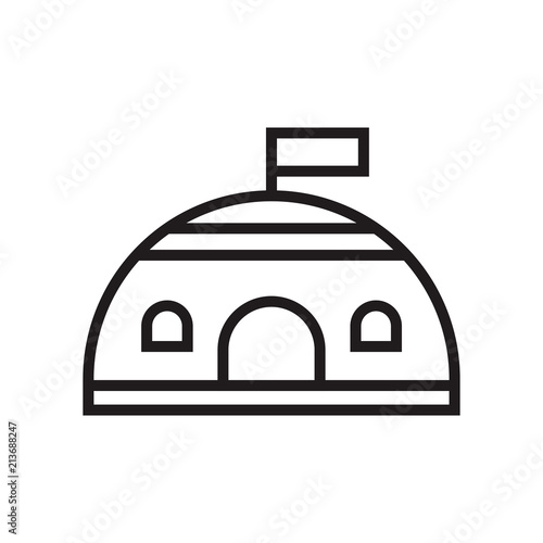Bunker icon vector sign and symbol isolated on white background, Bunker logo concept