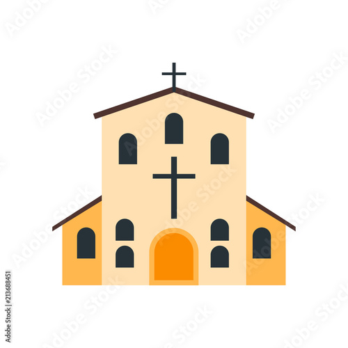 Church icon vector sign and symbol isolated on white background, Church logo concept