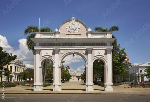Arch of Triumph in Jose Marti park. Cienfuegos. Cuba