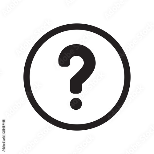Question mark Button Sign icon vector sign and symbol isolated on white background, Question mark Button Sign logo concept