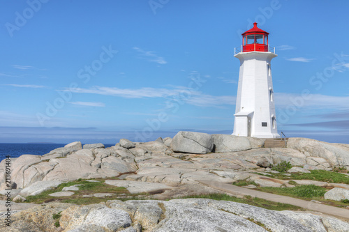 Fotografie, Tablou Peggy's Cove Lighthouse in Nova Scotia
