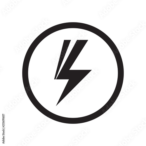 Shock sign icon vector sign and symbol isolated on white background, Shock sign logo concept