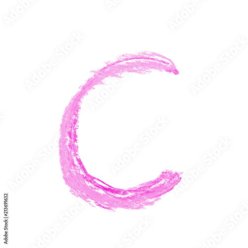 Single hand drawn letter isolated