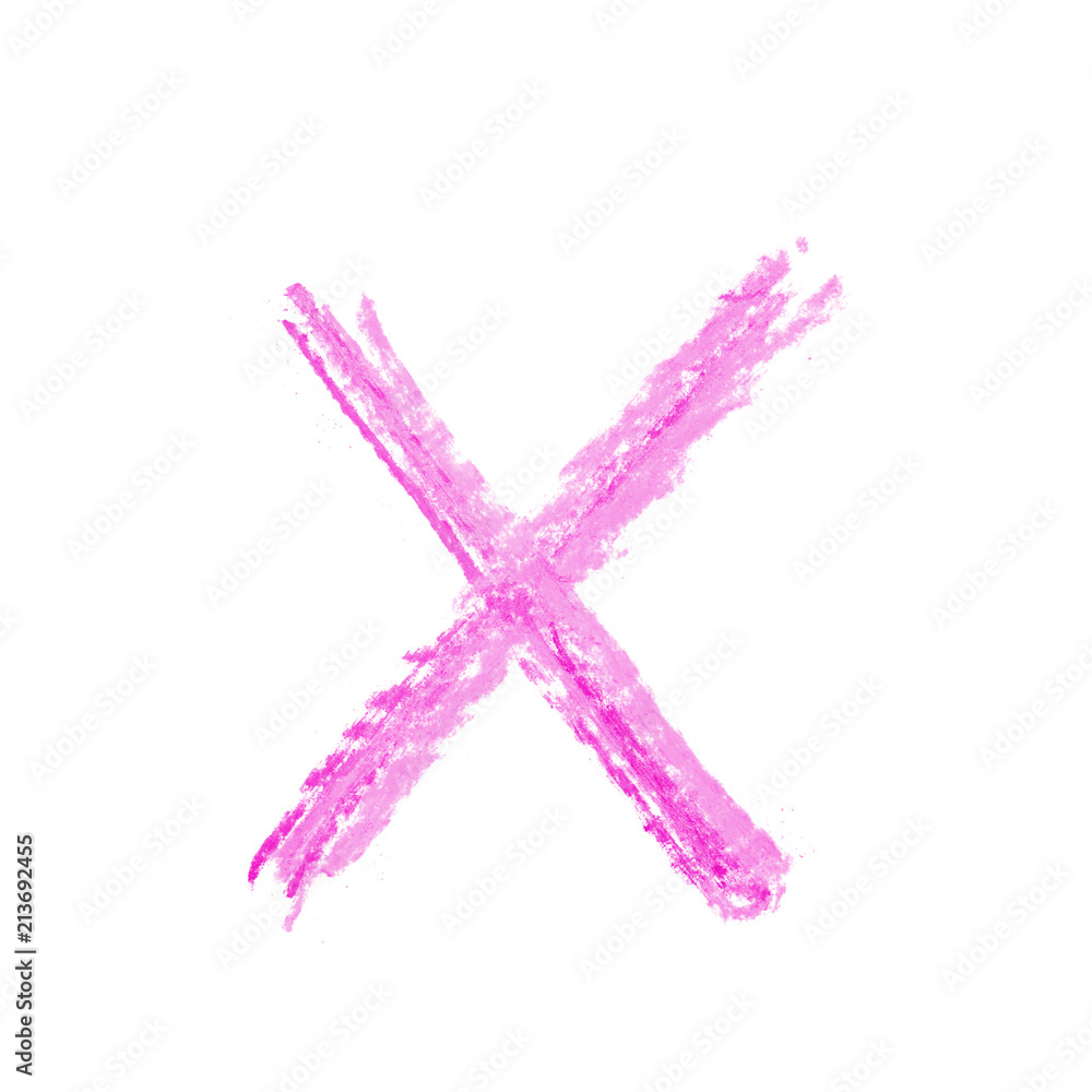 Fototapeta premium Single hand drawn letter isolated