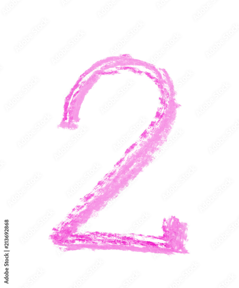 Hand drawn number symbol isolated Hand drawn number symbol isolated