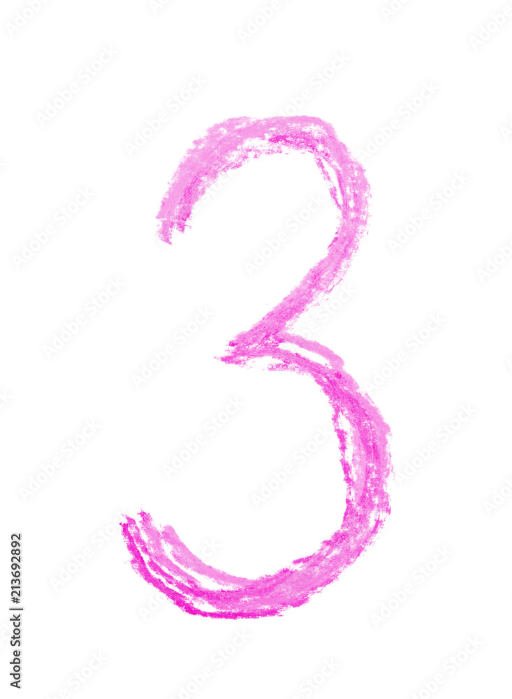 Hand drawn number symbol isolated Hand drawn number symbol isolated