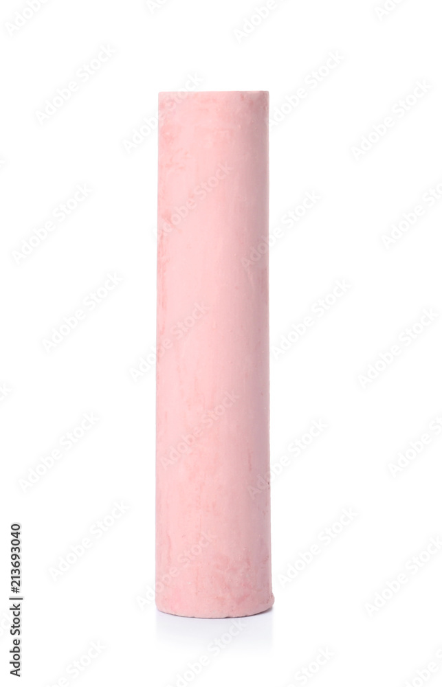 Color piece of chalk on white background Color piece of chalk on white background