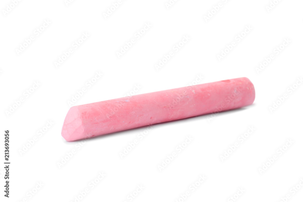 Color piece of chalk on white background Color piece of chalk on white background
