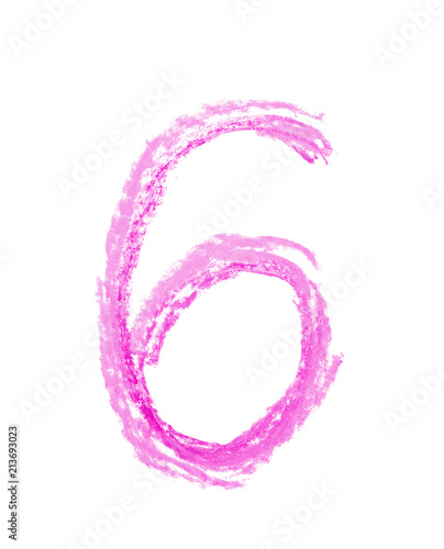 Hand drawn number symbol isolated