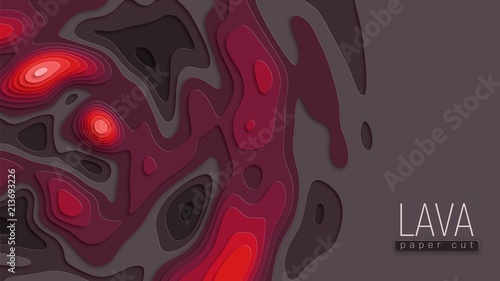 Lava paper cut background