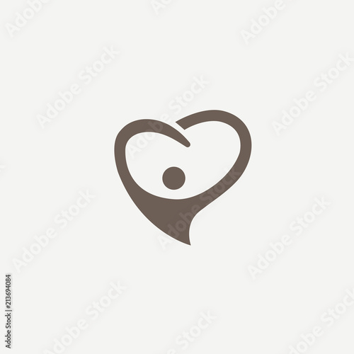 Abstract community logo icon vector design. Care, medicine, health, social work vector logo.
