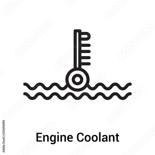 Engine Coolant icon vector sign and symbol isolated on white background, Engine Coolant logo concept