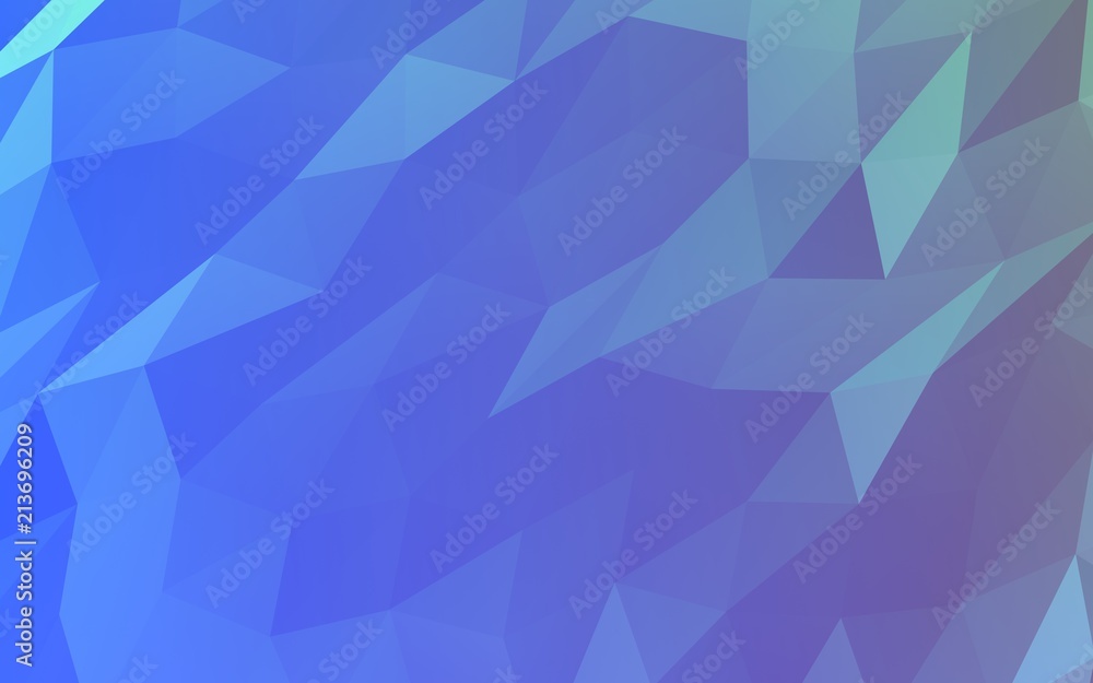 Obraz premium Abstract triangle geometrical blue background. Geometric origami style with gradient. 3D illustration