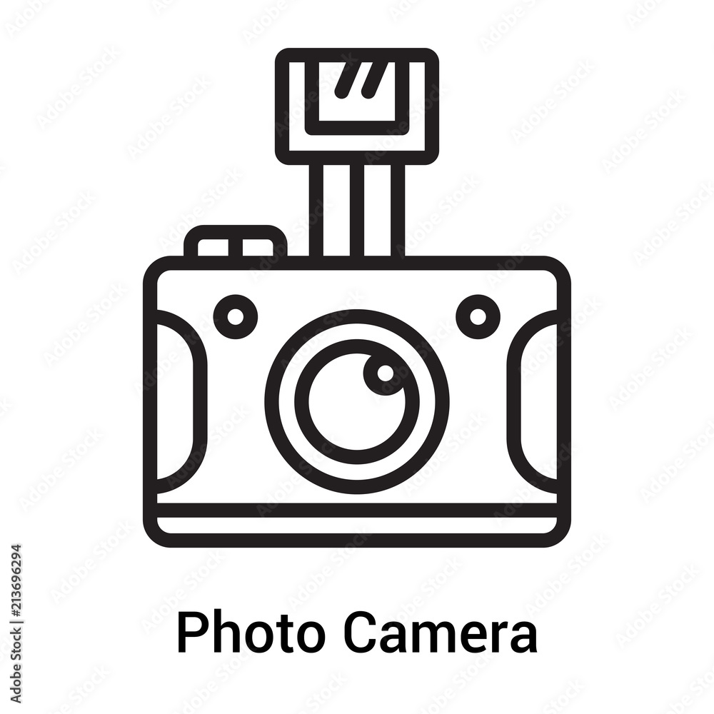 Photo Camera icon vector sign and symbol isolated on white background, Photo Camera logo concept Photo Camera icon vector sign and symbol isolated on white background, Photo Camera logo concept