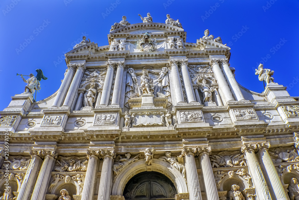 Santa Maria Giglio Zobenigo Church Baroque Facade Venice Italy
