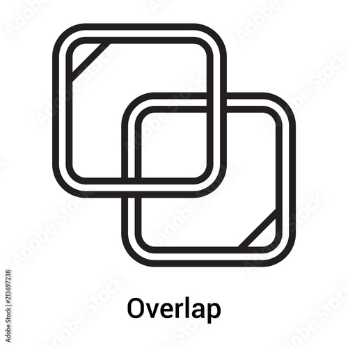 Overlap icon vector sign and symbol isolated on white background, Overlap logo concept