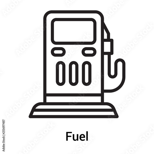 Fuel icon vector sign and symbol isolated on white background, Fuel logo concept