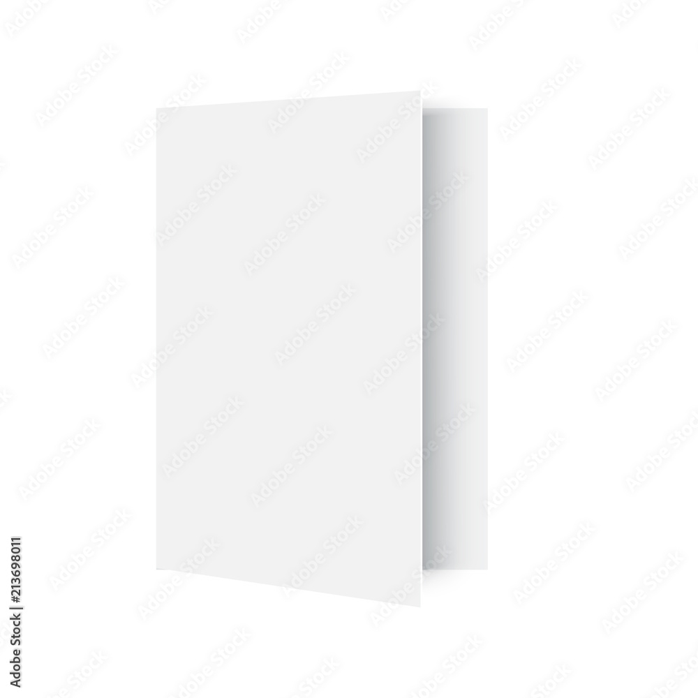 Mockup opened magazine, journal, booklet, postcard, flyer, business card or brochure . Vector Mockup opened magazine, journal, booklet, postcard, flyer, business card or brochure . Vector