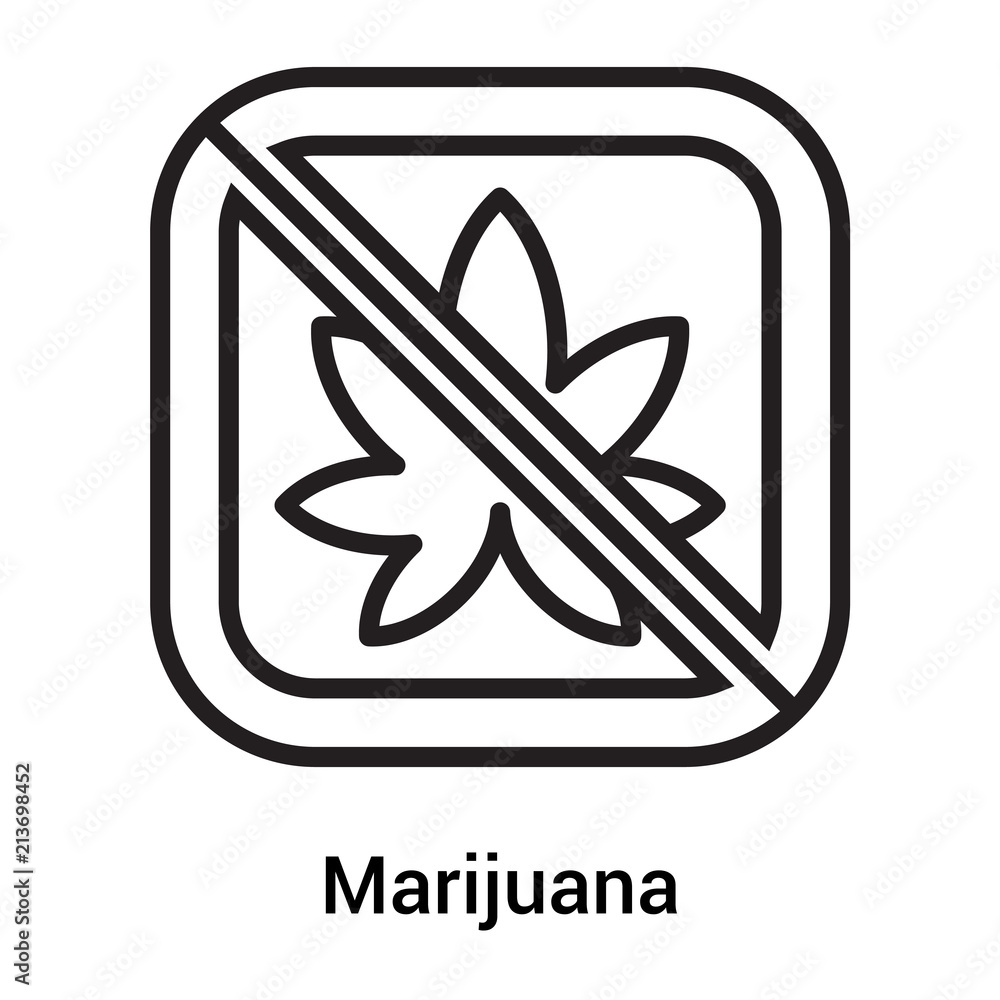 Marijuana icon vector sign and symbol isolated on white background, Marijuana logo concept Marijuana icon vector sign and symbol isolated on white background, Marijuana logo concept