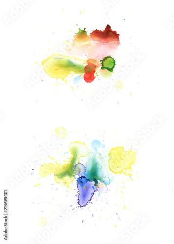 Watercolor drop stain isolated Watercolor drop stain isolated