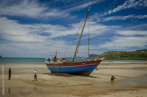 Cargo boat from Nosy Be  Madagascar 