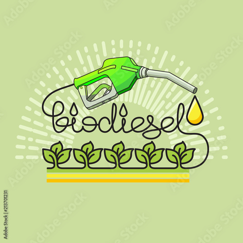 Biodiesel natural energy concept. Vector.