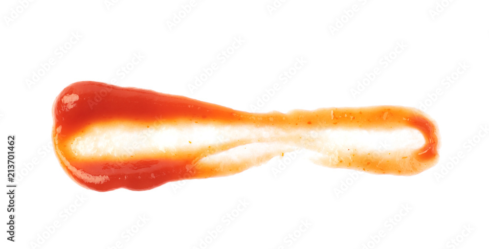Decorational line made of sauce isolated Decorational line made of sauce isolated