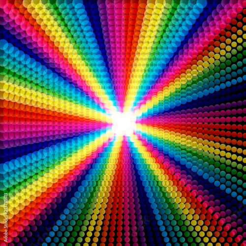 Colorful dotted lines background  with vibrant shin colors.