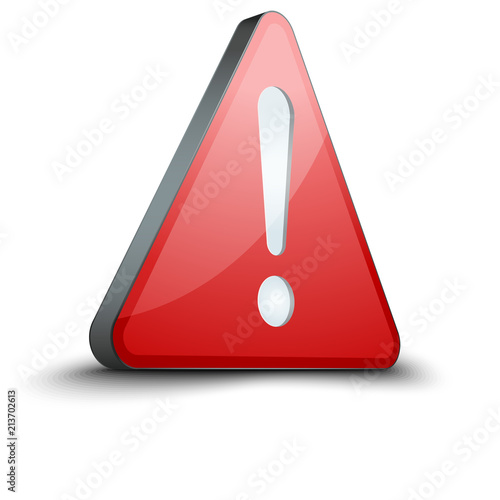 Exclamation danger sign