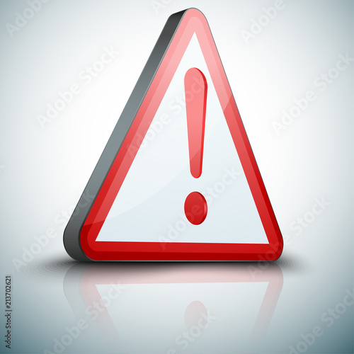 Exclamation danger sign