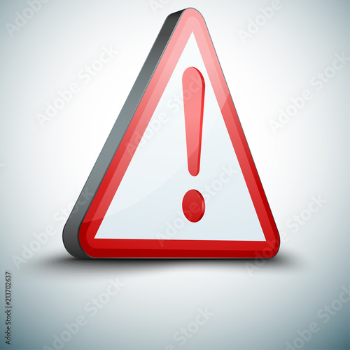 Exclamation danger sign