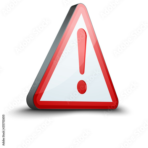 Exclamation danger sign