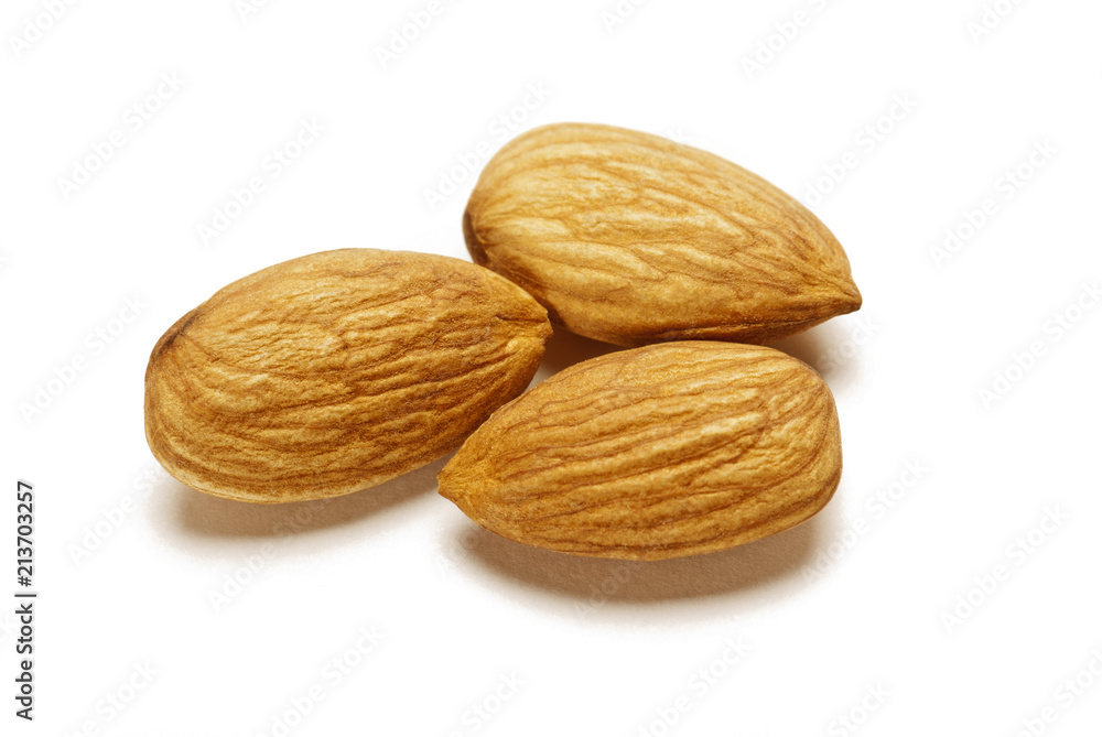 Almonds isolated on white background Almonds isolated on white background