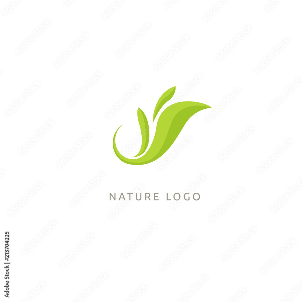 Abstract green leaf logo icon vector design. Landscape design, garden, Plant, nature and ecology vector logo Abstract green leaf logo icon vector design. Landscape design, garden, Plant, nature and ecology vector logo