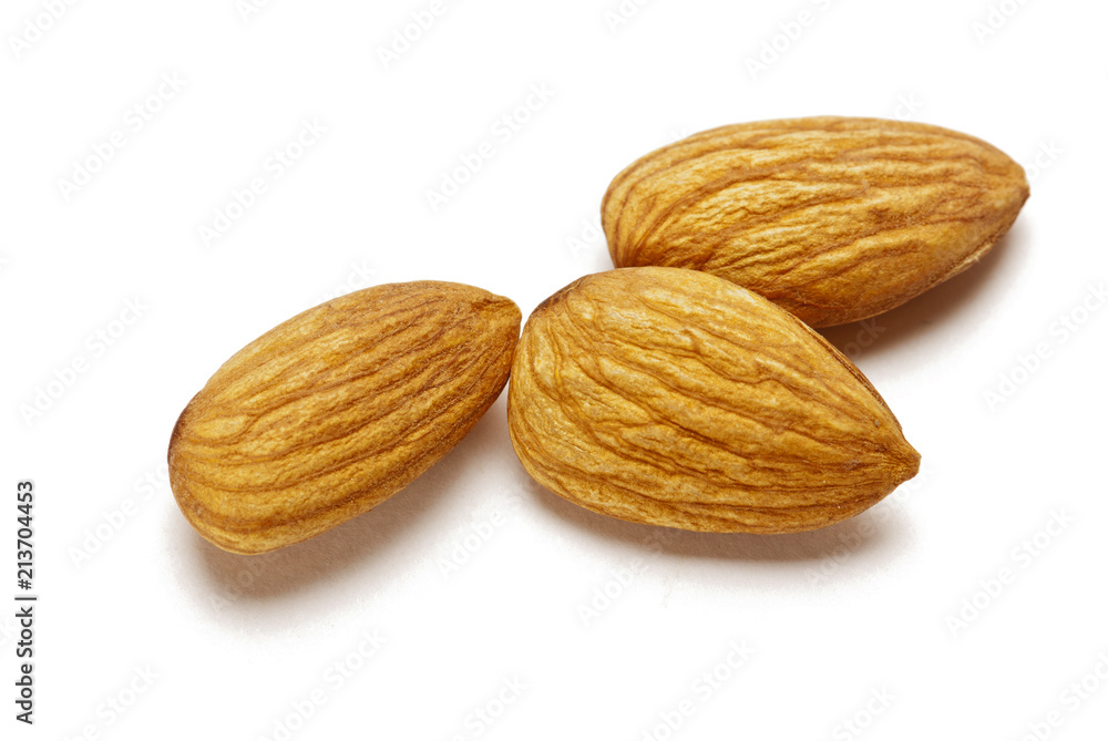 Almonds isolated on white background Almonds isolated on white background