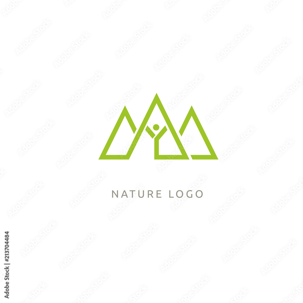 Abstract green leaf logo icon vector design. Landscape design, garden, Plant, nature and ecology vector logo Abstract green leaf logo icon vector design. Landscape design, garden, Plant, nature and ecology vector logo