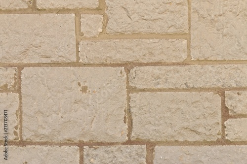 cream beige block brick wall